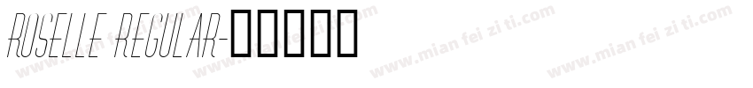 Roselle Regular字体转换